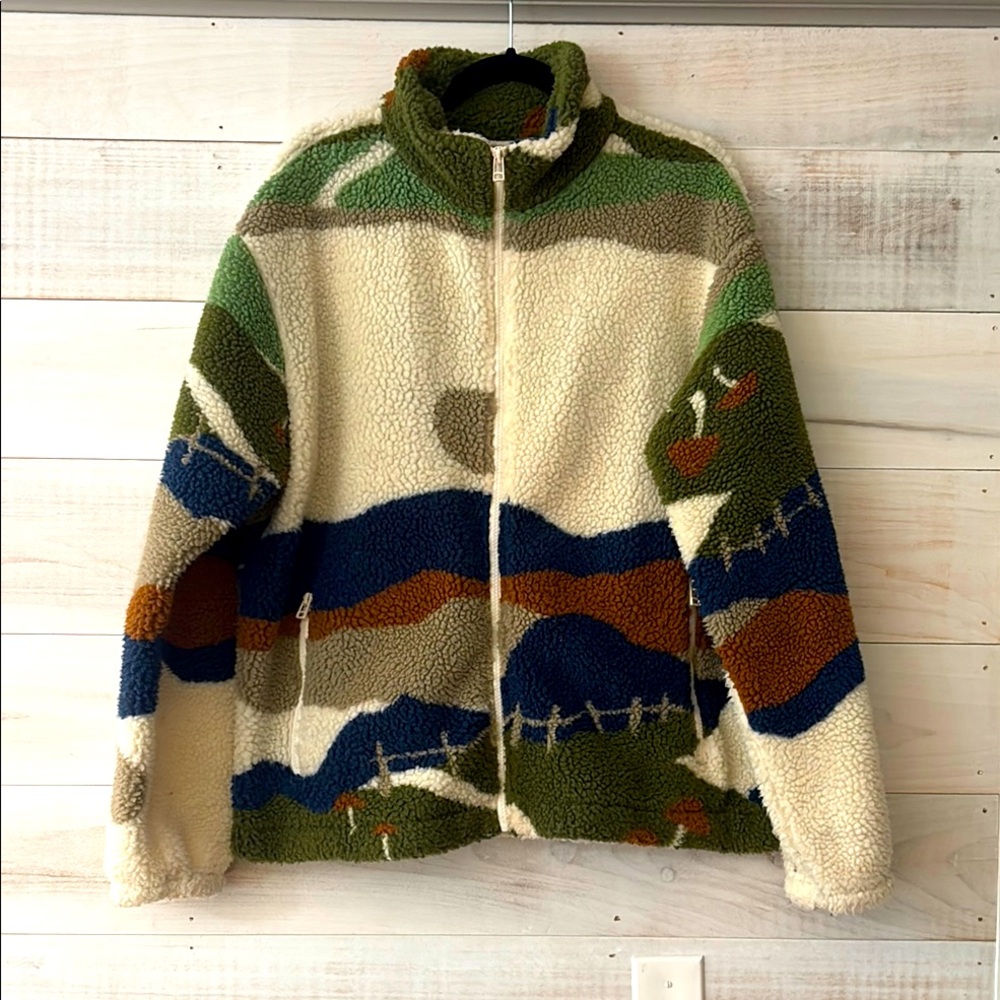 Urban Outfitters Multicolor Patterned Fleece